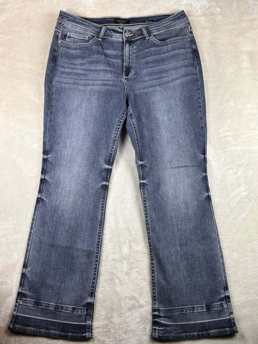 Judy Blue Bootcut Jeans Womens 18W Blue High Rise Stretch JB82211MD-PL Denim